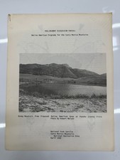 1982 Native American Programs Santa Monica Mountains National Park Document picture