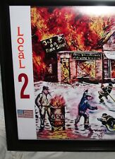 lee Kowalski print ,Chicago fire department , firefighter strike 16 x 20 picture