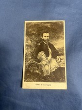 Antique CDV Grant in Peace Ulysses S Grant Daughter Nellie Dog 1866 Inscribed picture