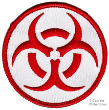 BIOHAZARD SYMBOL embroidered iron-on PATCH RED LOGO new TOXIC WARNING DANGER picture