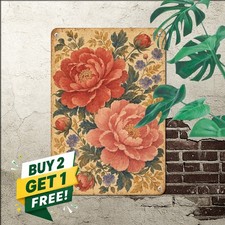 vintage botanical floral illustration dual large peony like picture