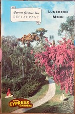 Vintage 1950s Cypress Gardens Winter Haven Florida Restaurant Menu picture