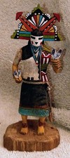 Hopi Butterfly Kachina Signed Lawrence Maho It Is Carved Right Out Of The Stand  picture
