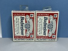 Vintage 2 Decks Of Budweiser Playing Cards NOS Unopened / Sealed picture