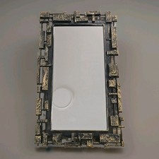 Vtg 1974 Brutalist Syroco Dart Wall Mirror Sculpture 29x17