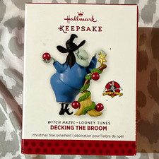Hallmark Keepsake Looney Tunes Witch Hazel Decking the Broom Ornament picture