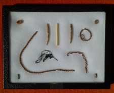 4 CORDAGE & 7 BEADS COUGAR MOUNTAIN CAVE PERISHABLE ARTIFACTS OREGON ARROWHEADS picture
