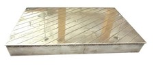 French Art Deco Cigar Humidor Chrome Brass Leather Luxury Box 1930s Vintage picture