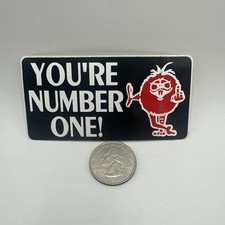 Vintage You're Number One Sticker Red Weepul Middle Finger Skater Decal 3.5