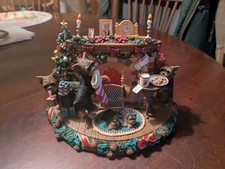 Danbury Mint A Cozy Christmas Eve Yorkshire Terrier UNTESTED NO POWER CORD picture