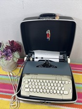Vintage Smith-Corona Coronet Gray Electric Typewriter W/ Key & Case Tested/works picture