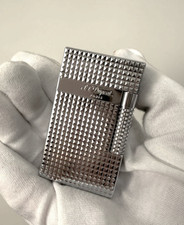 S.T. DUPONT LE GRAND Diamond Engraved double&Torch Flame Silver Lighter gift box picture