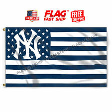 New York Yankees Striped Baseball MLB Flag Large 3x5 Banner  picture