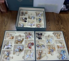 Lenox 1989 Carousel of Animals Ornaments Complete 24 Set w/Box Christmas, No COA picture