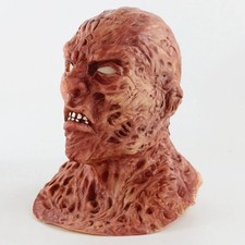 Scary Burned Flesh Full Head Mask Horror Zombie Devil Monster Halloween Prop picture