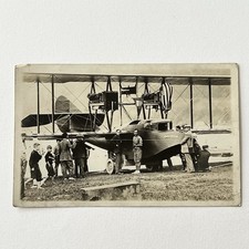 Antique RPPC Real Photograph Postcard Curtiss-Wanamaker Model H Boat Plane picture