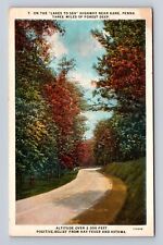 Kane PA-Pennsylvania, Lakes to Sea Highway, Antique Vintage Souvenir Postcard picture