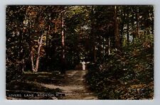 Boonton NJ-New Jersey, Lovers Lane, Antique Vintage Souvenir Postcard picture