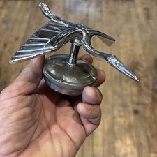 Vintage Hood Ornament Classic Car Antique Flying Crane Wolverhampton England picture