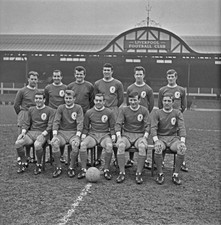 The Liverpool FC first team for the 1965-66 season pose 1960s OLD PHOTO picture