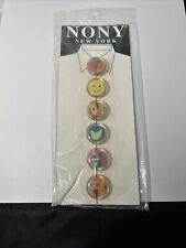 Vintage NONY New York Button Covers Set-6 Multi Colored Covers picture
