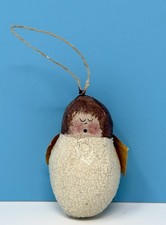 Natalie Silitch Handmade, Hand Painted Crackle Canvas Ornament- Singing Angel picture