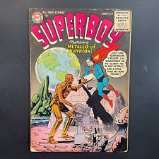 Superboy 49 1st Metallo EARLY Silver Age DC 1956 Curt Swan cover comic book picture