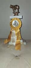 lot of 10 antique horse trophies, awards for the best saddle and horsemanship  picture