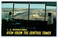 c1950 Los Angeles International Airport View From The Control Tower CA Postcard picture