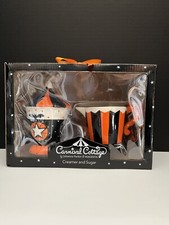 Johanna Parker Carnival Cottage Halloween Cream & Sugar Set - NEW IN BOX picture