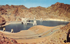 Postcard NV: Highway Along Hoover Dam, near Las Vegas, 1950's, Nevada picture