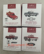 Hallmark 2026 2025 2024 2023 Lil American Trucks Miniature Ornaments METAL picture