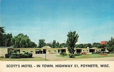 Postcard Poynette, WI: Scott's Motel picture