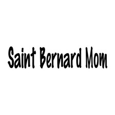 Saint Bernard Mom Dog Decal Sticker Black Die Cut Vinyl picture