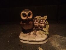 Vintage Homco Ceramic Figurine Owl With Babies picture