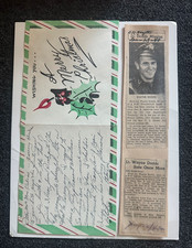 WWII 66th Fighter Squadron Christmas Card Pilot Wayne Dodds MIA 57th FG picture