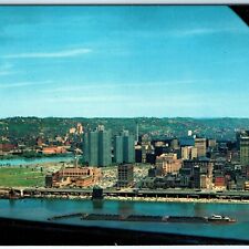 c1960s Pittsburgh, PA City View from Mt. Washington Point Park Gateway Plaza A68 picture