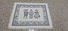 Vintage 1984 Austrian Folk Art Woven Sampler 70% Cotton 30% Linen 14