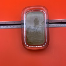 Rare Glass Paper Weight Taunton, MA Court House Real Early Image 1900  USA picture