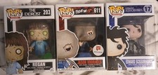 Funko Pop Movies Horror Lot Jason 611 Regan 203 Edward 17 Vaulted Box Flaws picture