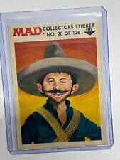 1983 Fleer Mad Stickers Trouble Sticker Alfred E Newman as Pancho Villa #20 picture