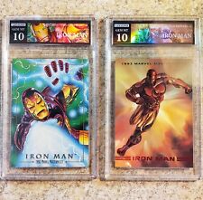 1992/93, Marvel Masterpieces, Ironman pair,  Legions 10 Gem Mint. picture