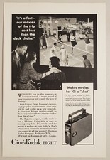 1934 Print Ad Cine-Kodak Eight Movie Cameras Playing Badminton on Cruise Ship picture