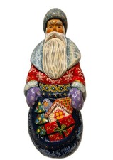 Santa Father Frost Russian Hand Painted Wooden Signed 4