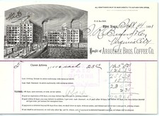1891 Arbuckle Bros. Coffee Co. billhead, NYC, Ariosa Coffee picture