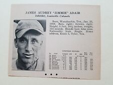 Jimmy Adair & Bob Allaire Toledo Mud Hens Colonels 1935 Scrapbook Card picture