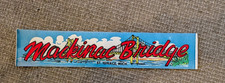 Vintage MACKINAC BRIDGE Bumper Sticker 1960's 1970's rare IMPKO MICHIGAN #2 picture
