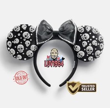 BaubleBar Disney Minnie Mouse Skull Halloween Ears Headband Skeleton NWT picture