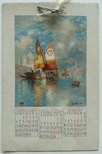 Antique 1907 Thomas Moran Calendar Prints In Venice picture