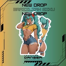 Brazilian Miku |Anime Girl Waifu Sticker Decal Glossy picture
